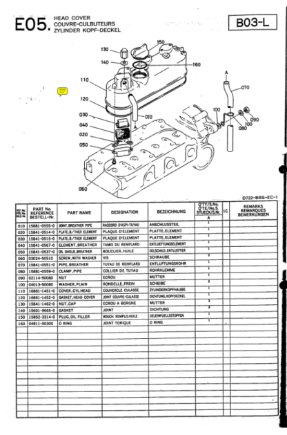 Kubota D722-BBS-EC-1 Diesel Engine Parts Catalog - Image 4