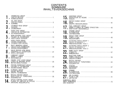 Kubota D950 Diesel Engine Parts Manual - Image 4