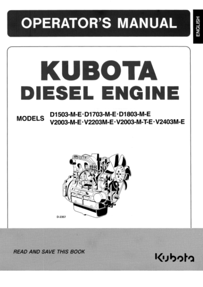 Kubota Diesel Engine Operations Manual - Image 2