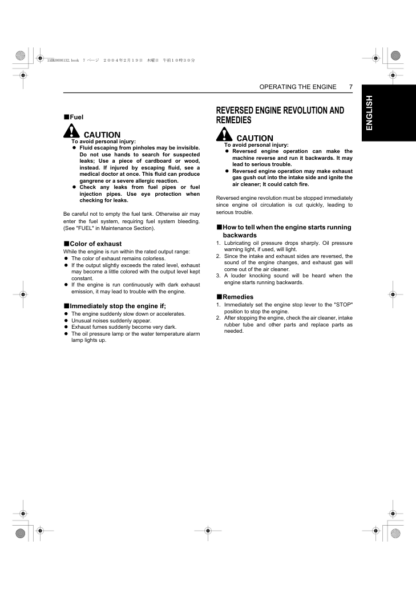 Kubota Diesel Engine Operations Manual - Image 10