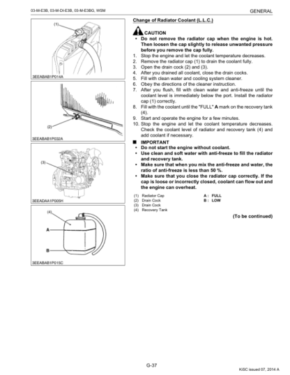 Kubota E3B E3BG Series Engine Workshop Manual - Image 11