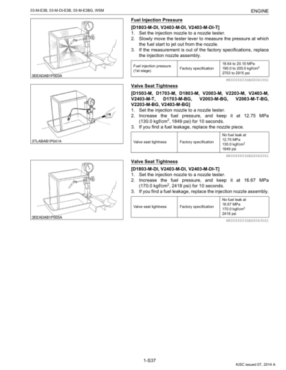 Kubota E3B E3BG Series Engine Workshop Manual - Image 4