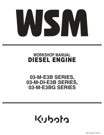 Kubota E3B E3BG Series Engine Workshop Manual - Image 2