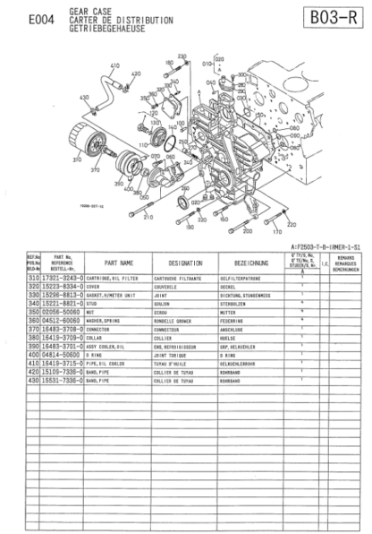 Kubota F2503-T-B Diesel Engine Parts Manual - Image 8