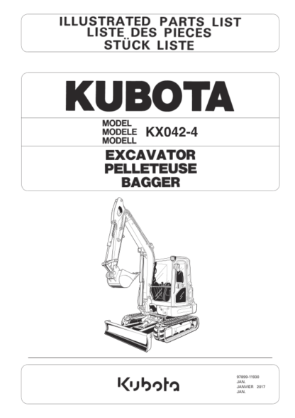 Kubota KX042-4 Excavator Operators Manual - Image 2