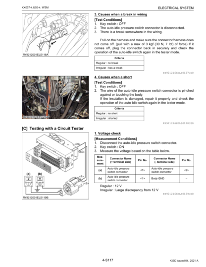 Kubota KX057-4 U55-4 Excavator Workshop Manual - Image 13