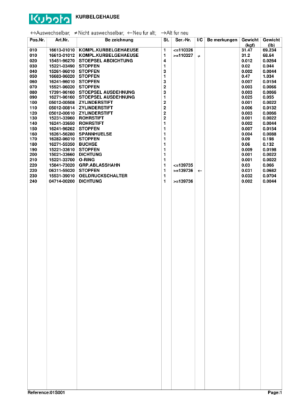Kubota KX412 Diesel Engine Parts Manual - Image 3