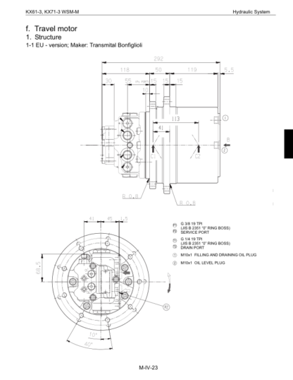 Kubota KX61-3 KX71-3 Excavator Workshop Manual - Image 9