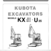 Kubota KX91-3 KX121-3 K161-3 U35 Operators Manual - Image 2