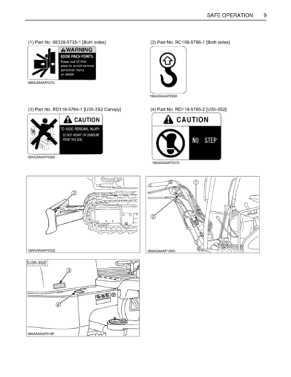 Kubota KX91-3 U35-3  Excavator Operators Manual - Image 5