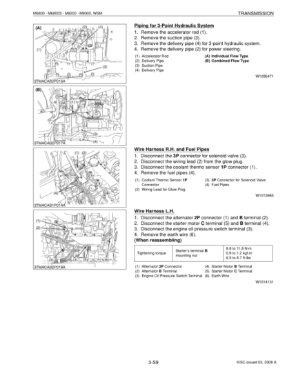 Kubota M6800 M6800S M8200 M9000 Tractor Workshop Manual - Image 5