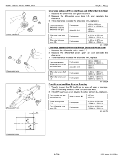 Kubota M6800 M6800S M8200 M9000 Tractor Workshop Manual - Image 9