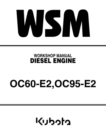 Kubota OC60-E2,OC95-E2 Diesel Engine Workshop Manual - Image 2