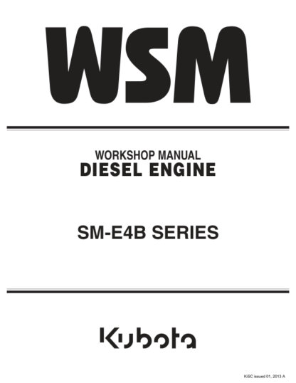 Kubota SM-E4B Diesel Engine Workshop Manual - Image 2
