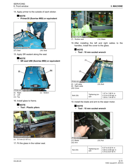 Kubota SVL95-2s Loader Workshop Manual - Image 19