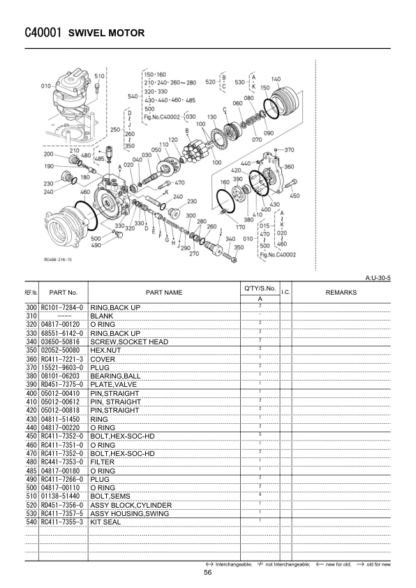 Kubota U-30-5 Excavator Parts Catalog - Image 10