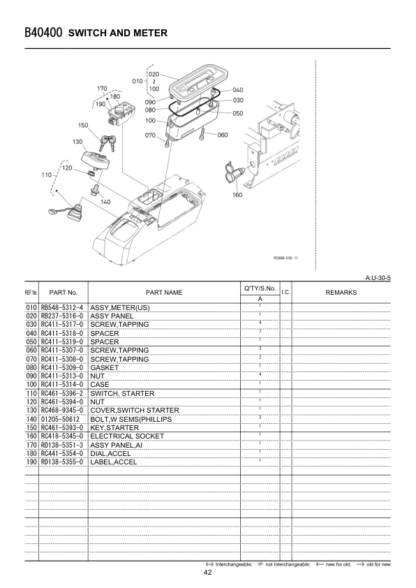 Kubota U-30-5 Excavator Parts Catalog - Image 9