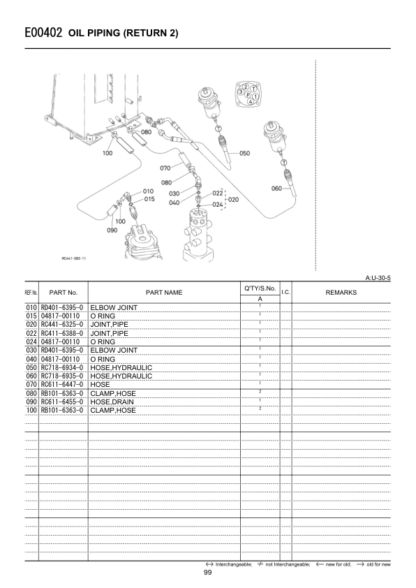 Kubota U-30-5 Excavator Parts Catalog - Image 5
