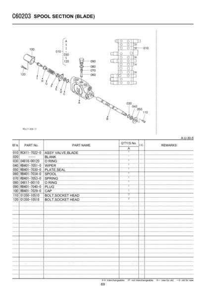Kubota U-30-5 Excavator Parts Catalog - Image 11
