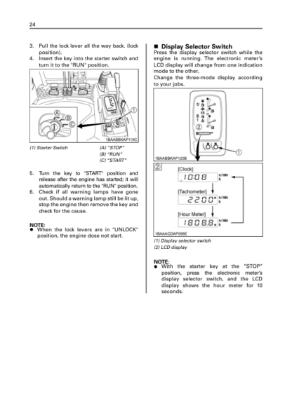 Kubota U17 Excavator Operators Manual - Image 8