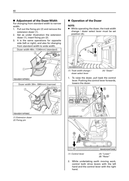 Kubota U17 Excavator Operators Manual - Image 9