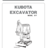 Kubota U17 Excavator Operators Manual - Image 2