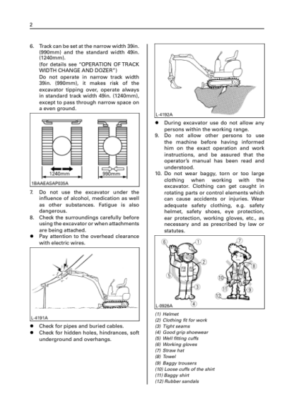 Kubota U17 Excavator Operators Manual - Image 3