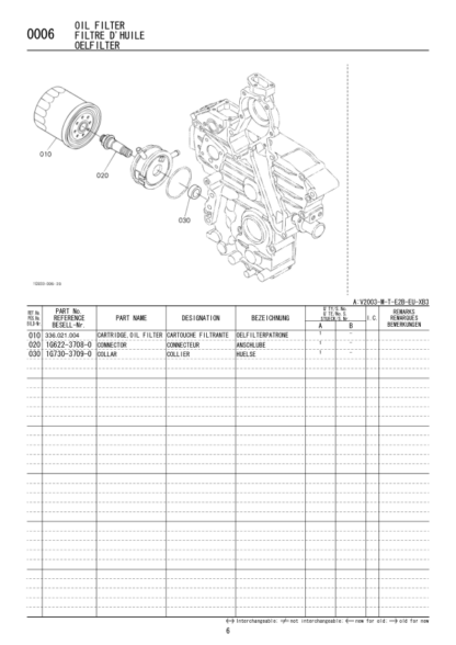 Kubota V2003-M-T-E2B-EU Diesel Engine Parts Manual - Image 7