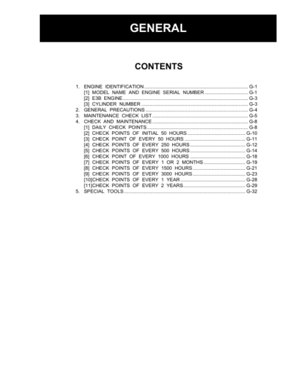 Kubota V3-E3B, V3-E3CB, V3-E3BG Diesel Engine Workshop Manual - Image 3