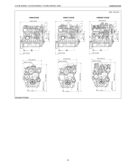 Kubota V3-E3B, V3-E3CB, V3-E3BG Diesel Engine Workshop Manual - Image 5