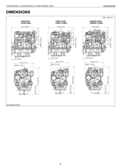 Kubota V3-E3B, V3-E3CB, V3-E3BG Diesel Engine Workshop Manual - Image 4