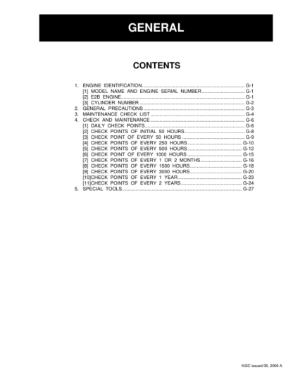 Kubota V3300-E2B, V3300-T-E2B Diesel Engine Workshop Manual - Image 3