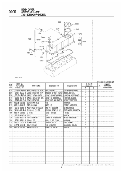 Kubota V3300-T-E2B Diesel Engine Parts Manual - Image 8