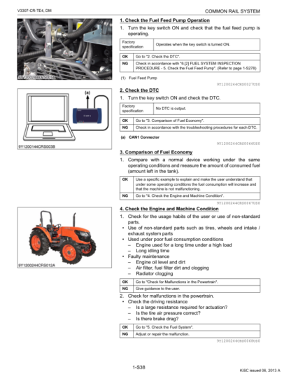 Kubota V3307-CR-TE4 Diagnosis Manual Common Rail - Image 10