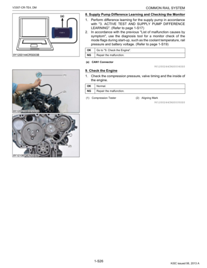 Kubota V3307-CR-TE4 Diagnosis Manual Common Rail - Image 9