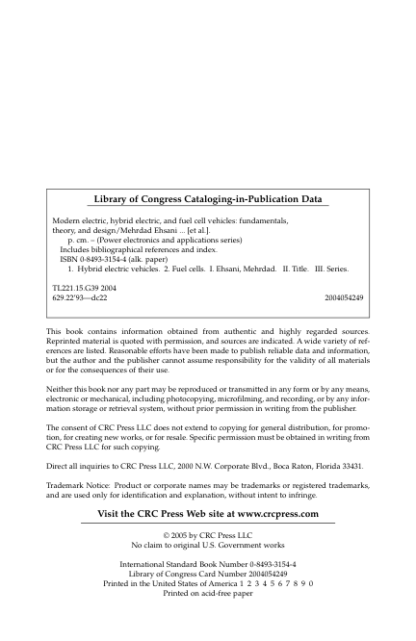 Modern Electric, Hybrid Electric & Fuel Cell Vehicles - Mehrdad Ehsani - Image 4
