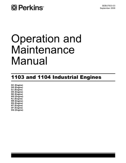 PERKINS 1103 and 1104C Operation - Image 2