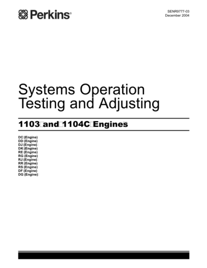 PERKINS 1103 and 1104C Testing and Adjusting - Image 2