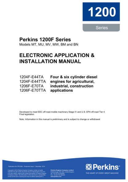 PERKINS 1204F and 1206F Electronic Application and Installation - Image 2