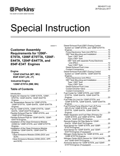 PERKINS 1204F and 1206F Special Instruction - Image 2