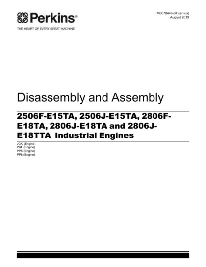 PERKINS 2506F 2506J 2806F 2806J 2806J Disassembly and Assembly - Image 2