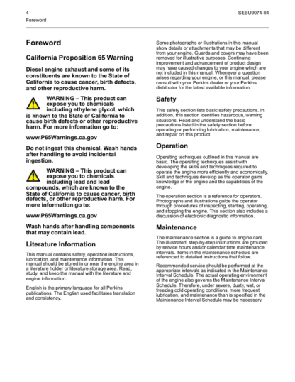 PERKINS 2806C and 2806D Operation and Maintenance - Image 5