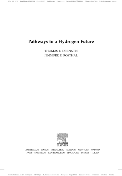 Pathways To A Hydrogen Future - Thomas E. Drennen - Image 2