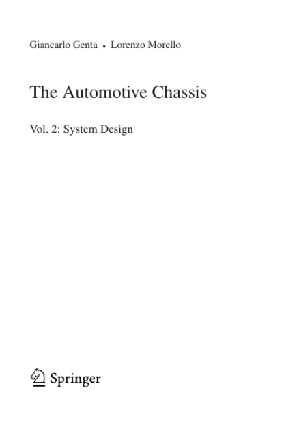 The Automotive Chassis Vol2 - Giancarlo Genta - Image 3