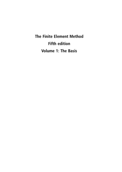 The Finite Element Method Vol1 - The Basis - R. Taylor