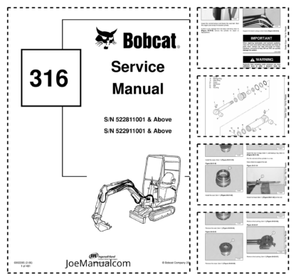 Bobcat 316 Excavator Service Manual