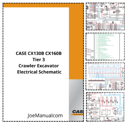 CASE CX130B CX160B Tier 3 Crawler Excavator Electrical Schematic