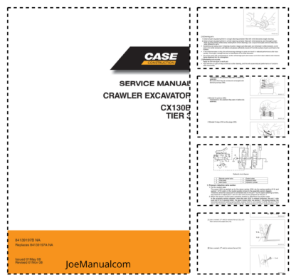 CASE CX130B Tier 3 Crawler Excavator Service Manual