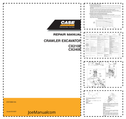 CASE CX210B-CX240B Crawler Excavator Service Manual