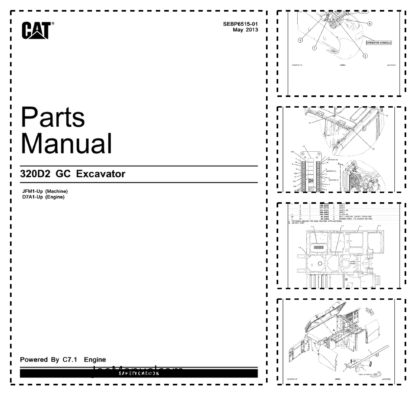 CAT 320D2 GC Excavator Parts Manual